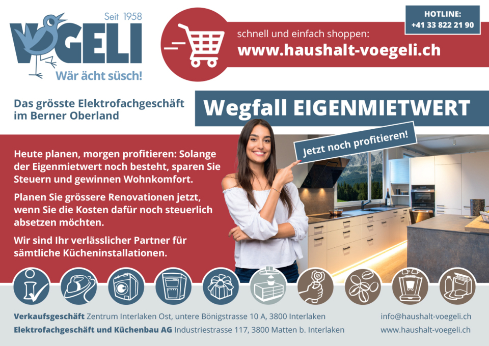 Eigenmietwert – jetzt profitieren